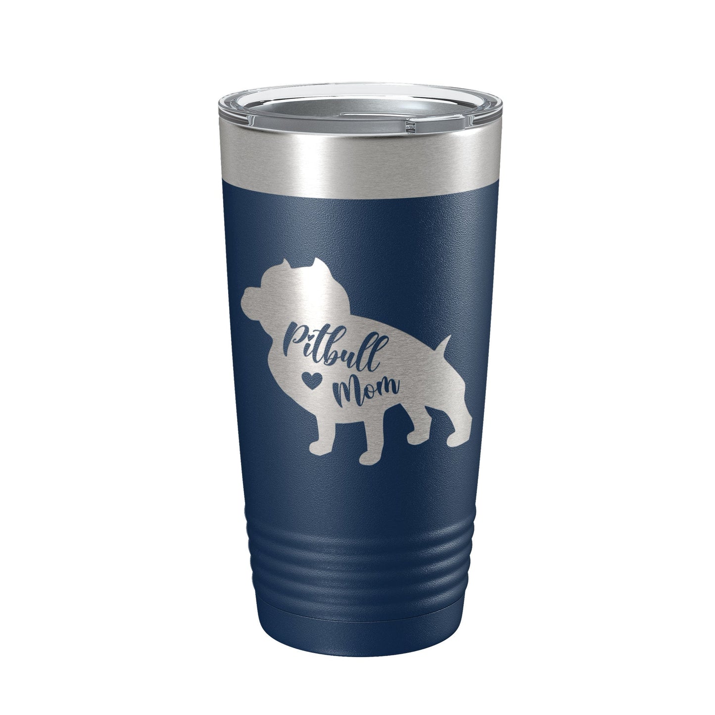 Pitbull Mom Tumbler Dog Travel Mug Gift Insulated Laser Engraved Coffee Cup Pit Bull 20 oz-8