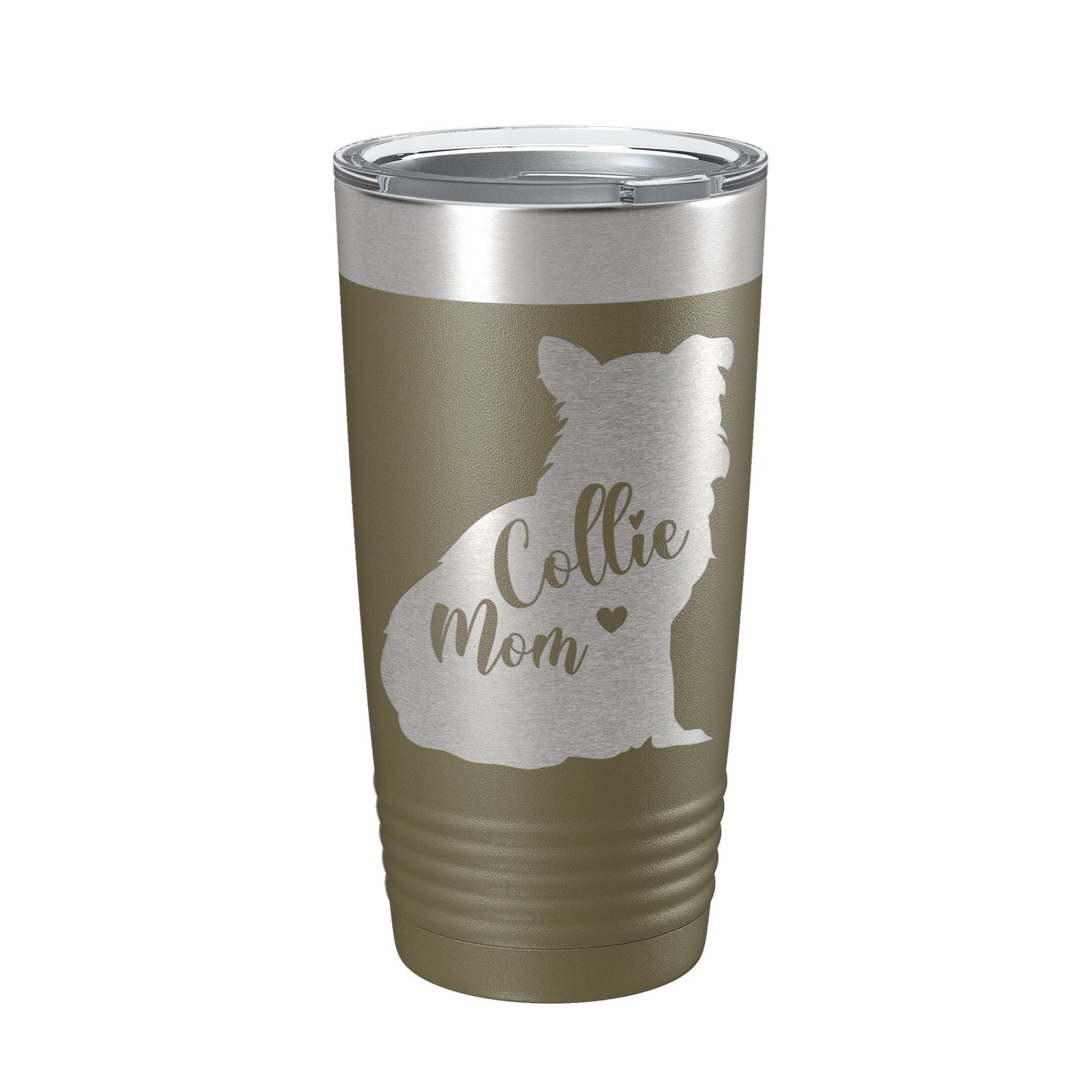Collie Mom Tumbler Dog Travel Mug Gift Insulated Laser Engraved Coffee Cup 20 oz-21