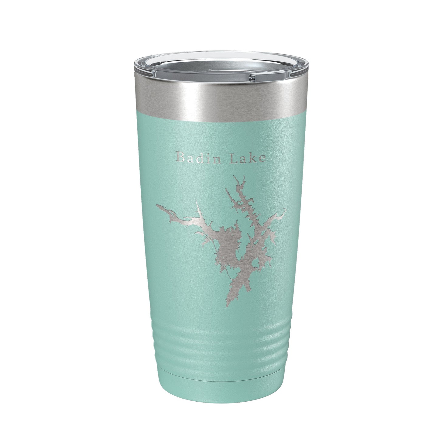 Badin Lake Map Tumbler Travel Mug Insulated Laser Engraved Coffee Cup North Carolina 20 oz-12