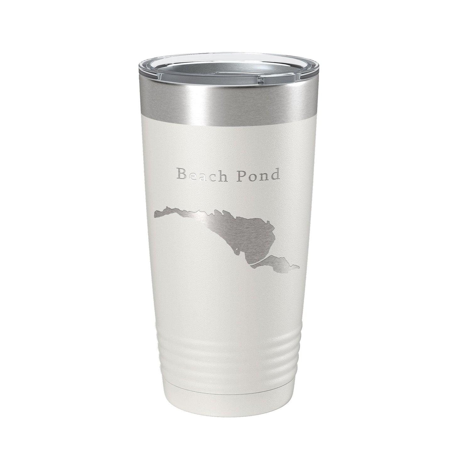 Beach Pond Tumbler Lake Map Travel Mug Insulated Laser Engraved Coffee Cup Connecticut Rhode Island 20 oz-7