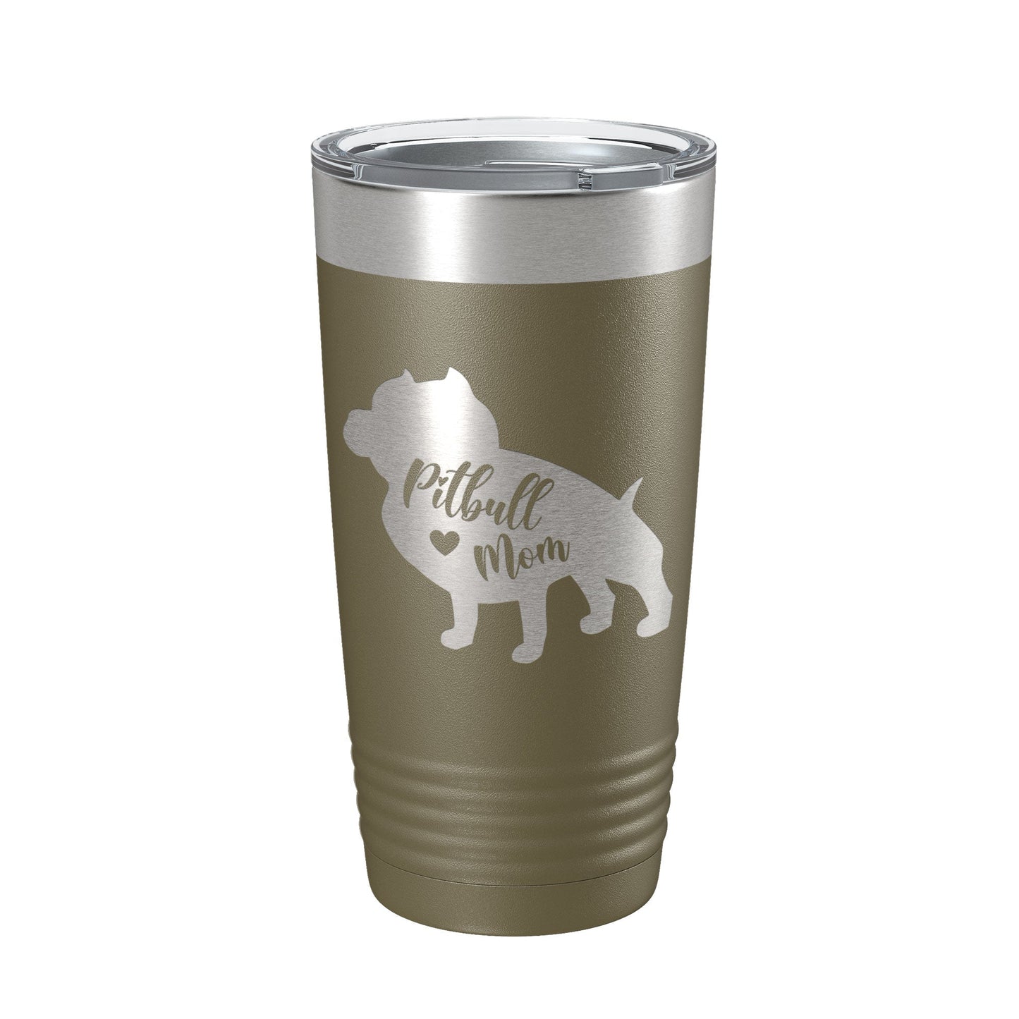 Pitbull Mom Tumbler Dog Travel Mug Gift Insulated Laser Engraved Coffee Cup Pit Bull 20 oz-21