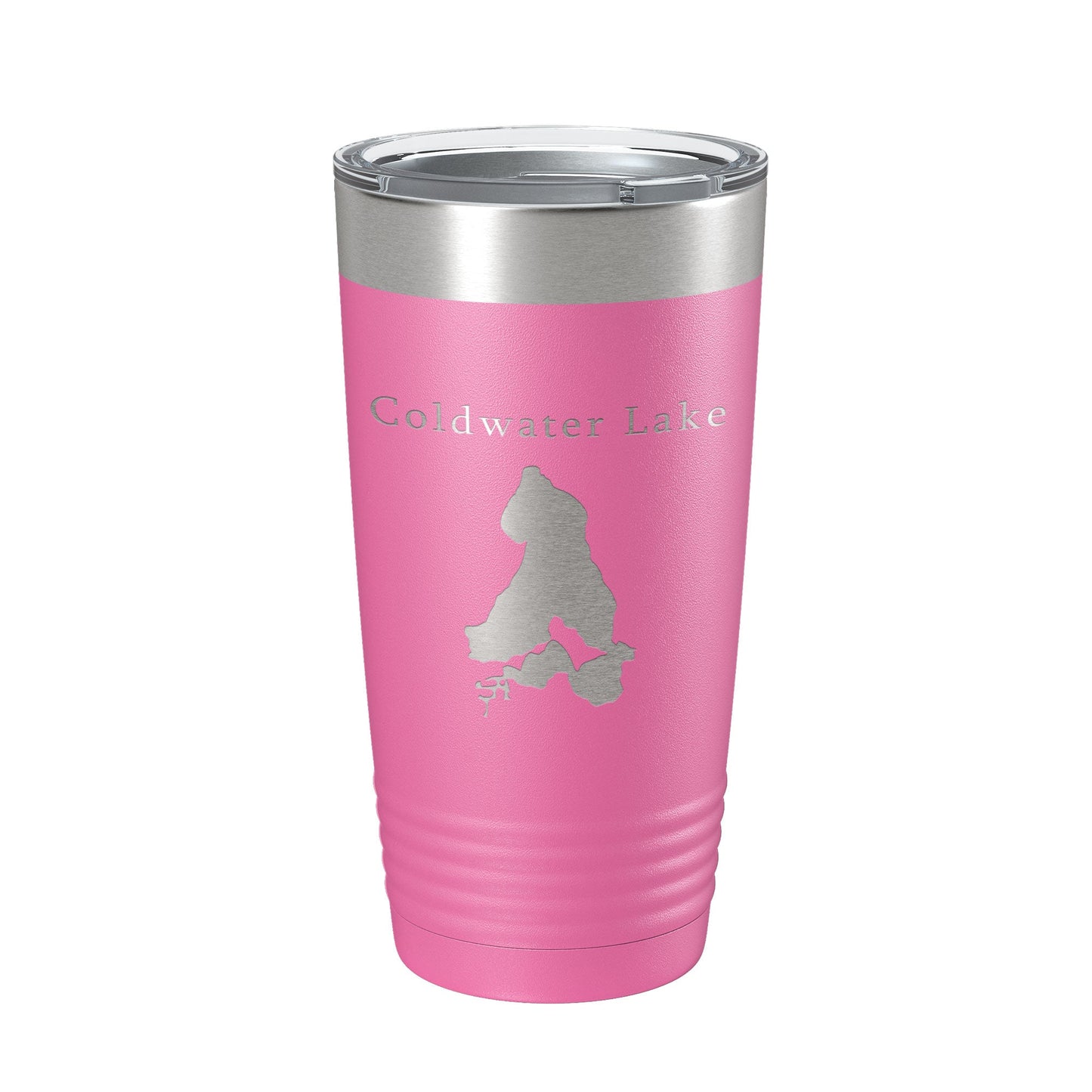 Coldwater Lake Map Tumbler Travel Mug Insulated Laser Engraved Coffee Cup Michigan 20 oz-11