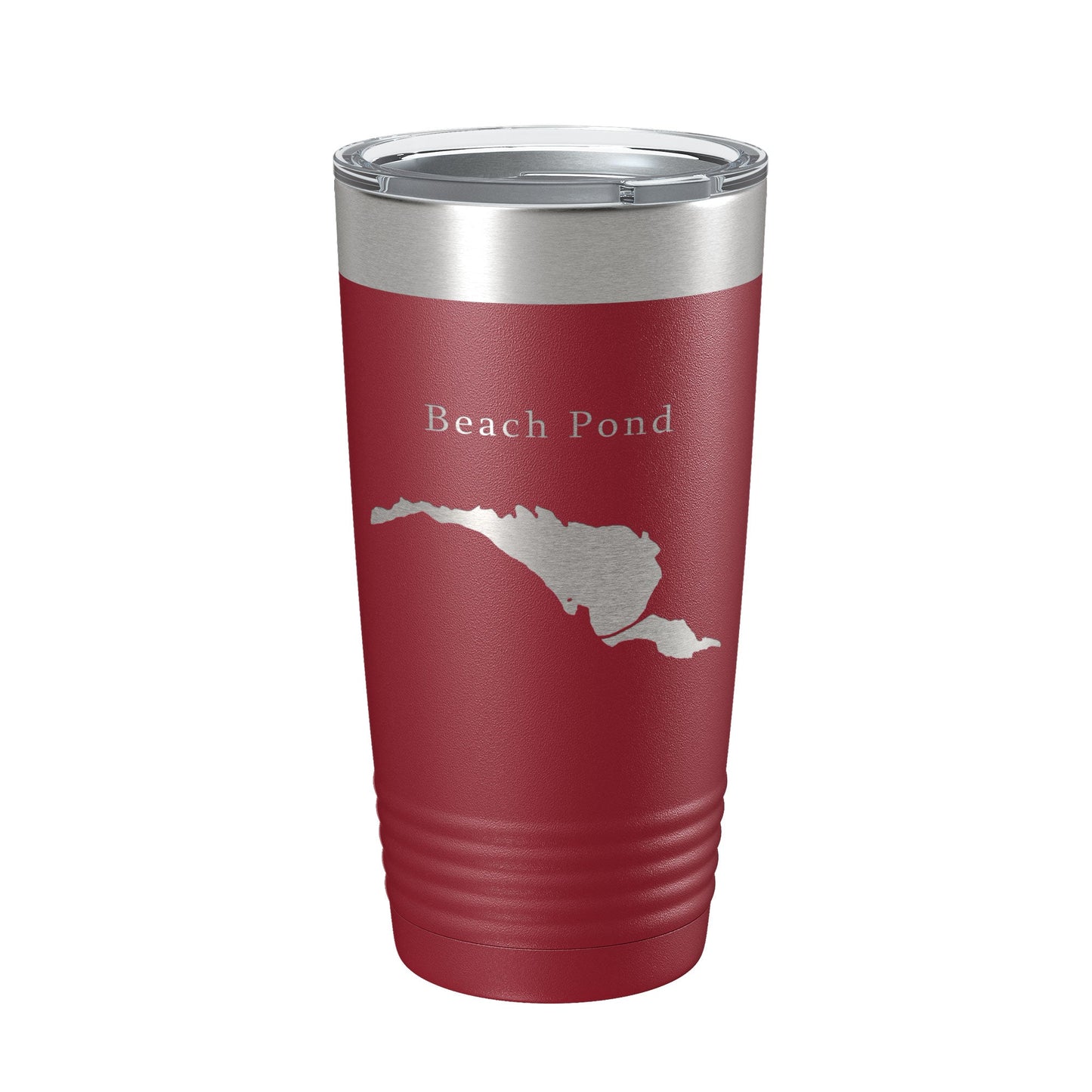 Beach Pond Tumbler Lake Map Travel Mug Insulated Laser Engraved Coffee Cup Connecticut Rhode Island 20 oz-18