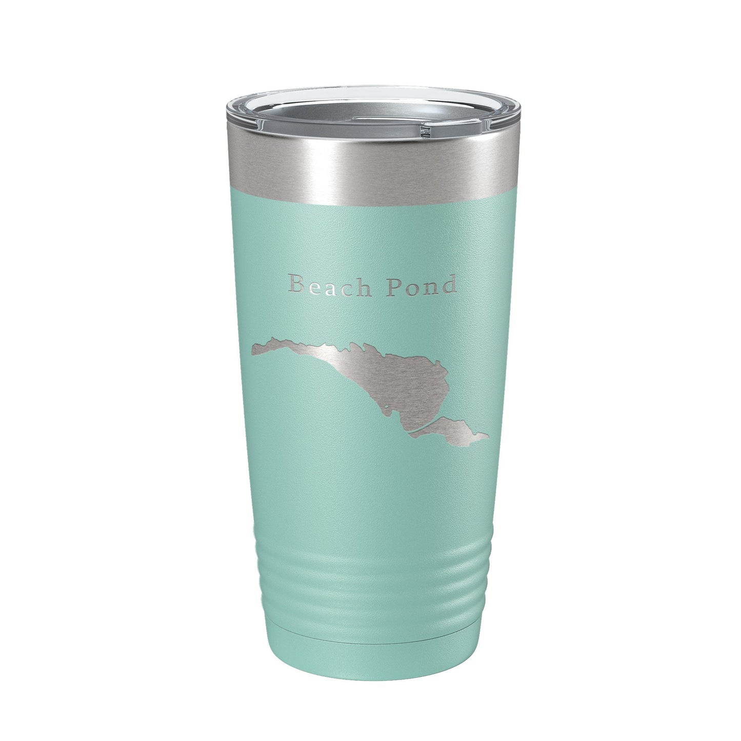 Beach Pond Tumbler Lake Map Travel Mug Insulated Laser Engraved Coffee Cup Connecticut Rhode Island 20 oz-12