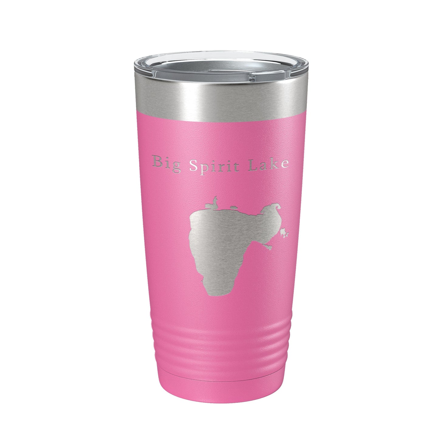 Big Spirit Lake Map Tumbler Travel Mug Insulated Laser Engraved Coffee Cup Iowa Minnesota 20 oz-11