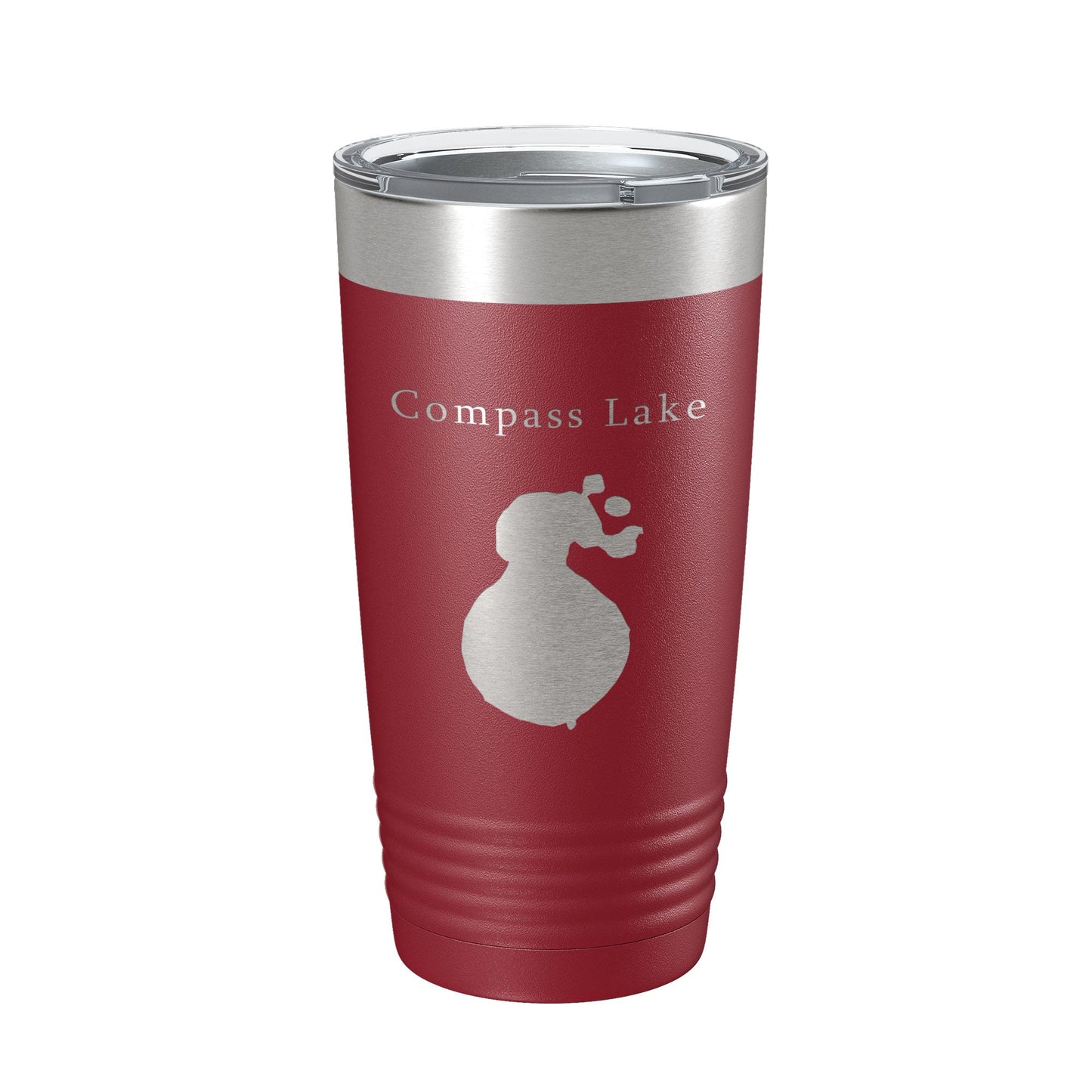 Compass Lake Map Tumbler Travel Mug Insulated Laser Engraved Coffee Cup Florida 20 oz-18