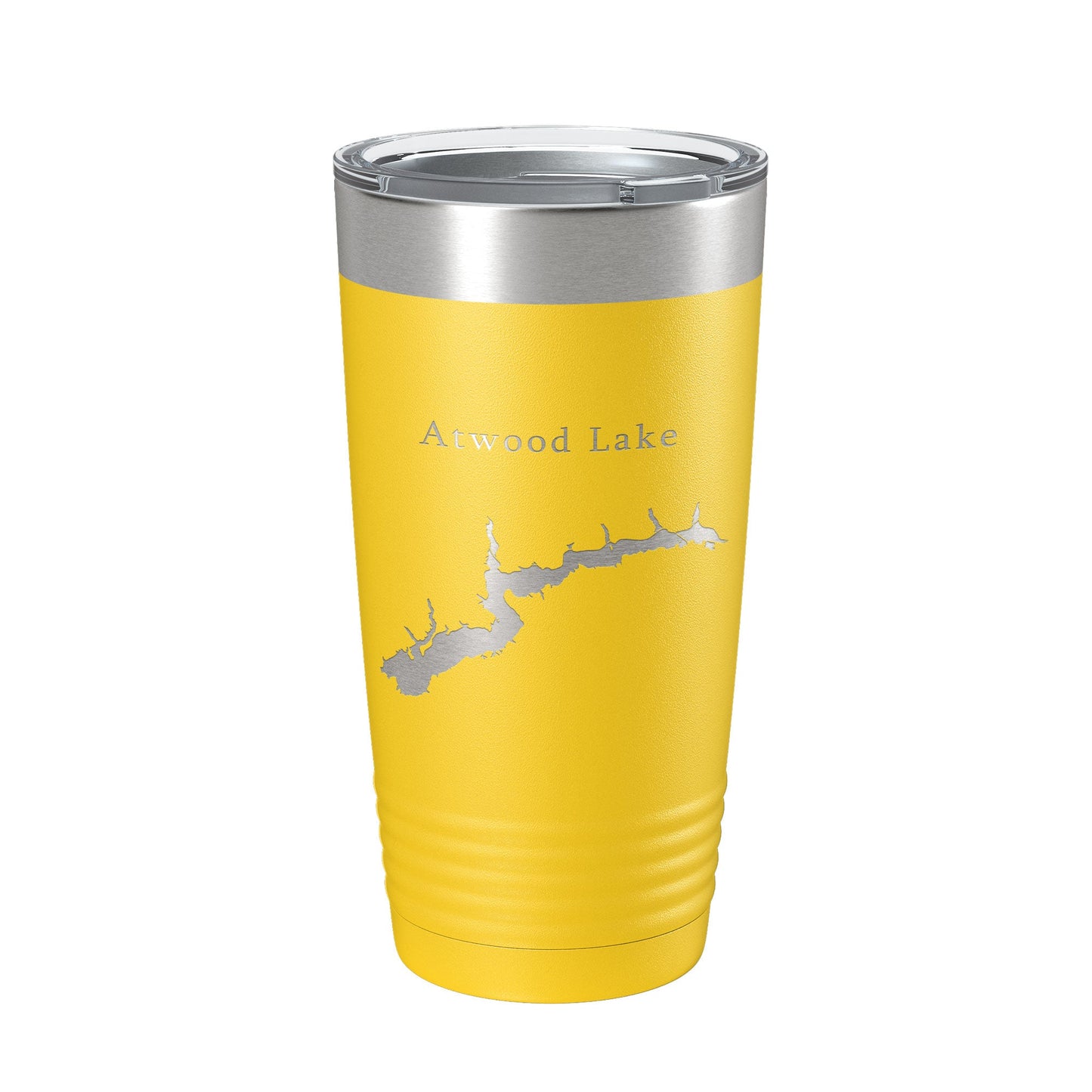 Atwood Lake Map Tumbler Travel Mug Insulated Laser Engraved Coffee Cup Ohio 20 oz-19