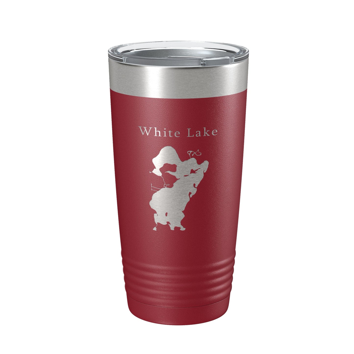 White Lake Map Tumbler Travel Mug Insulated Laser Engraved Coffee Cup Michigan 20 oz-18