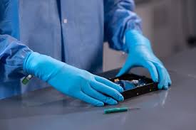 Halyard Purezero® Hg5 Blue Nitrile Cleanroom Gloves, HAL CLN90511MD