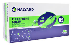Halyard Flexaprene® Green Powder-Free Exam Gloves, HAL 44792