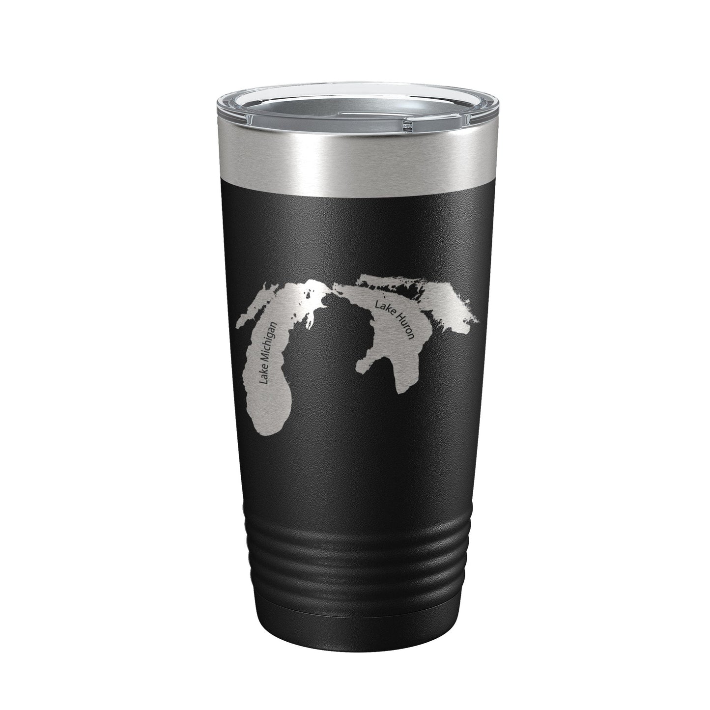 Lake Michigan-Huron Map Tumbler Travel Mug Insulated Laser Engraved Coffee Cup Illinois Wisconsin Indiana Michigan Ontario 20oz-5