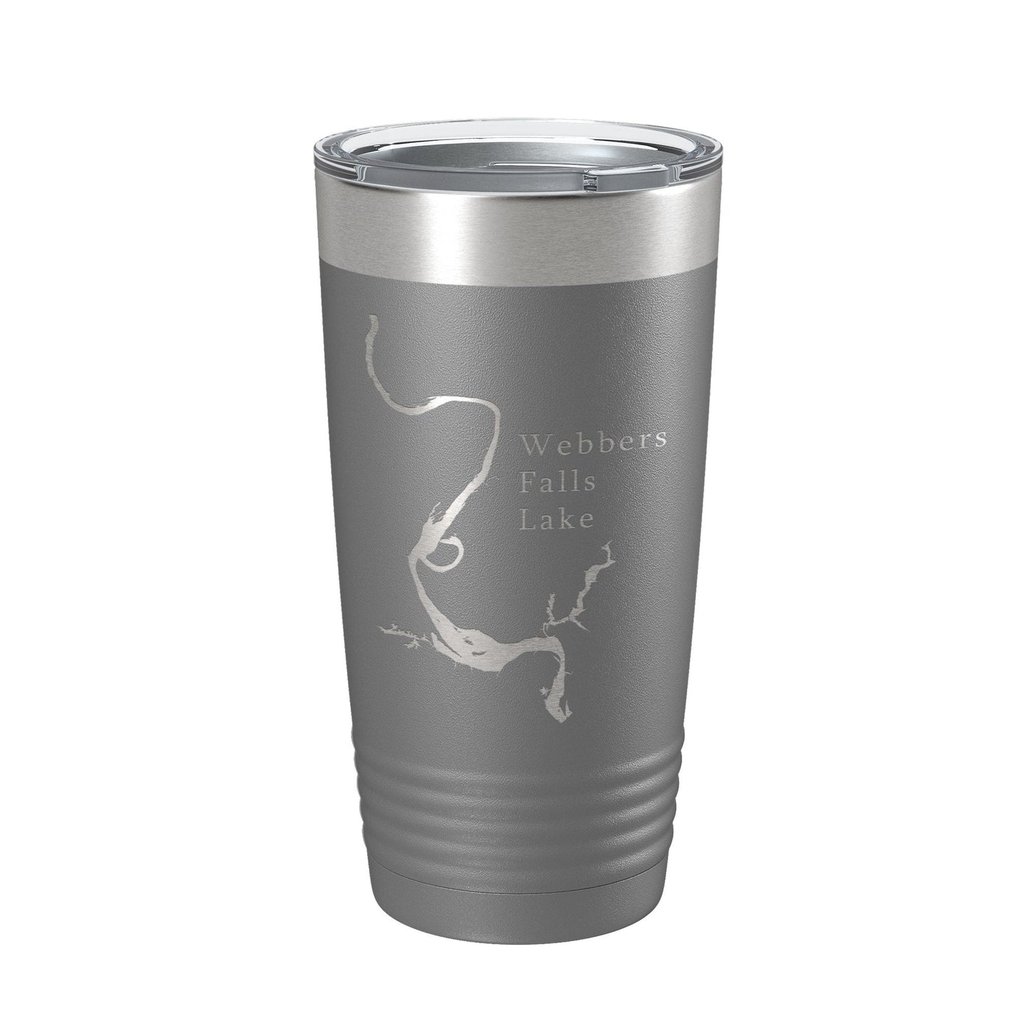 Webbers Falls Lake Map Tumbler Travel Mug Insulated Laser Engraved Coffee Cup Oklahoma 20 oz-16