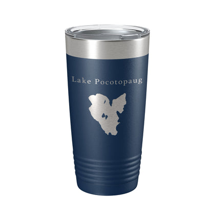 Lake Pocotopaug Map Tumbler Travel Mug Insulated Laser Engraved Coffee Cup Connecticut 20 oz-2