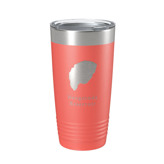 Neegronda Reservoir Tumbler Lake Map Travel Mug Insulated Laser Engraved Coffee Cup Colorado 20 oz-20