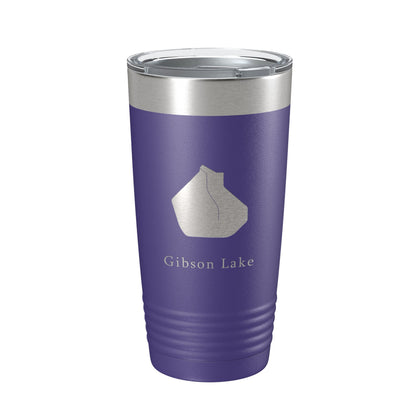 Gibson Lake Map Tumbler Travel Mug Insulated Laser Engraved Coffee Cup Indiana 20 oz-15