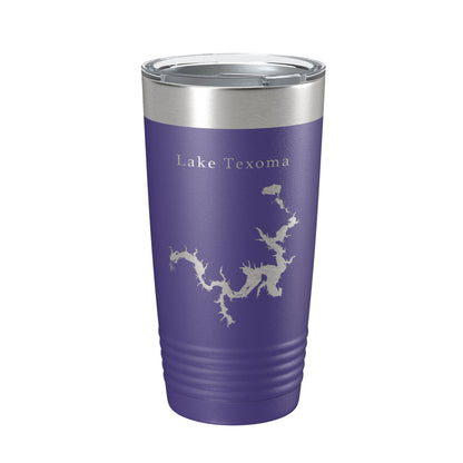 Lake Texoma Map Tumbler Travel Mug Insulated Laser Engraved Coffee Cup Oklahoma Texas 20 oz-15