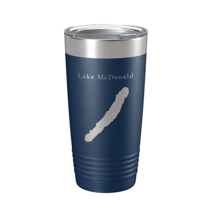 Lake McDonald Map Tumbler Travel Mug Insulated Laser Engraved Coffee Cup Glacier National Park Montana 20 oz-8