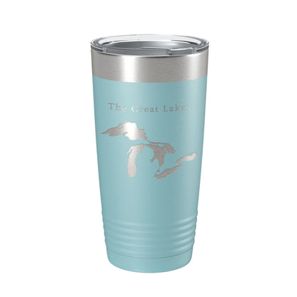 The Great Lakes Map Tumbler Travel Mug Insulated Laser Engraved Coffee Cup Superior Michigan Huron Erie Ontario 20 oz-13