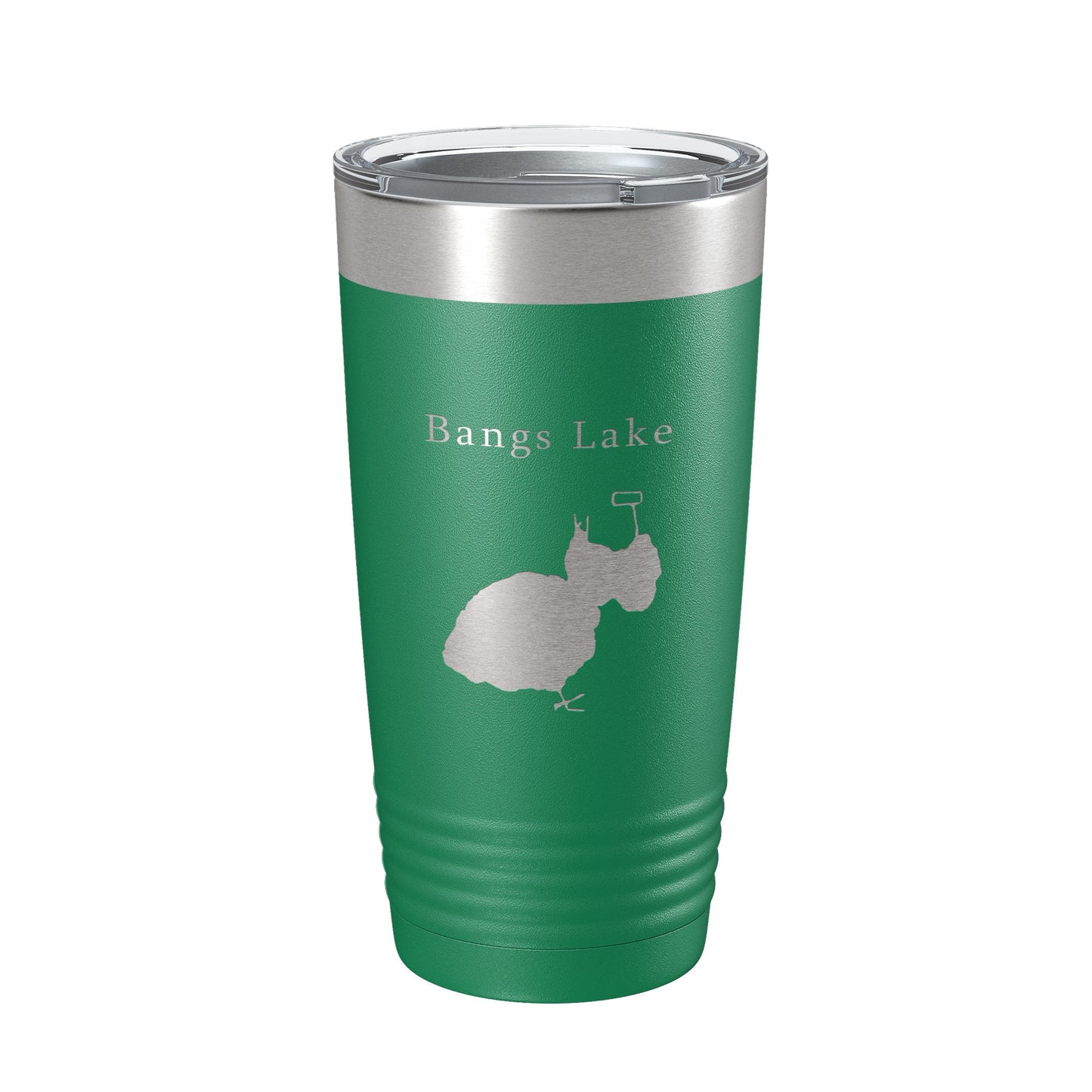 Bangs Lake Map Tumbler Travel Mug Insulated Laser Engraved Coffee Cup Illinois 20 oz-9
