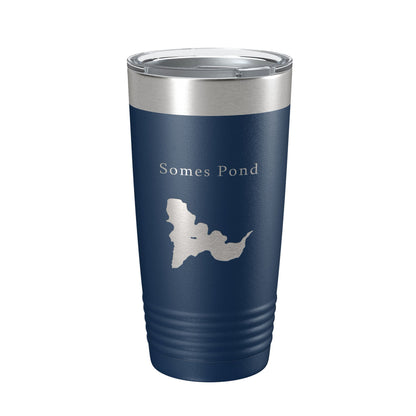 Somes Pond Tumbler Lake Map Travel Mug Insulated Laser Engraved Coffee Cup Acadia Maine 20 oz-8
