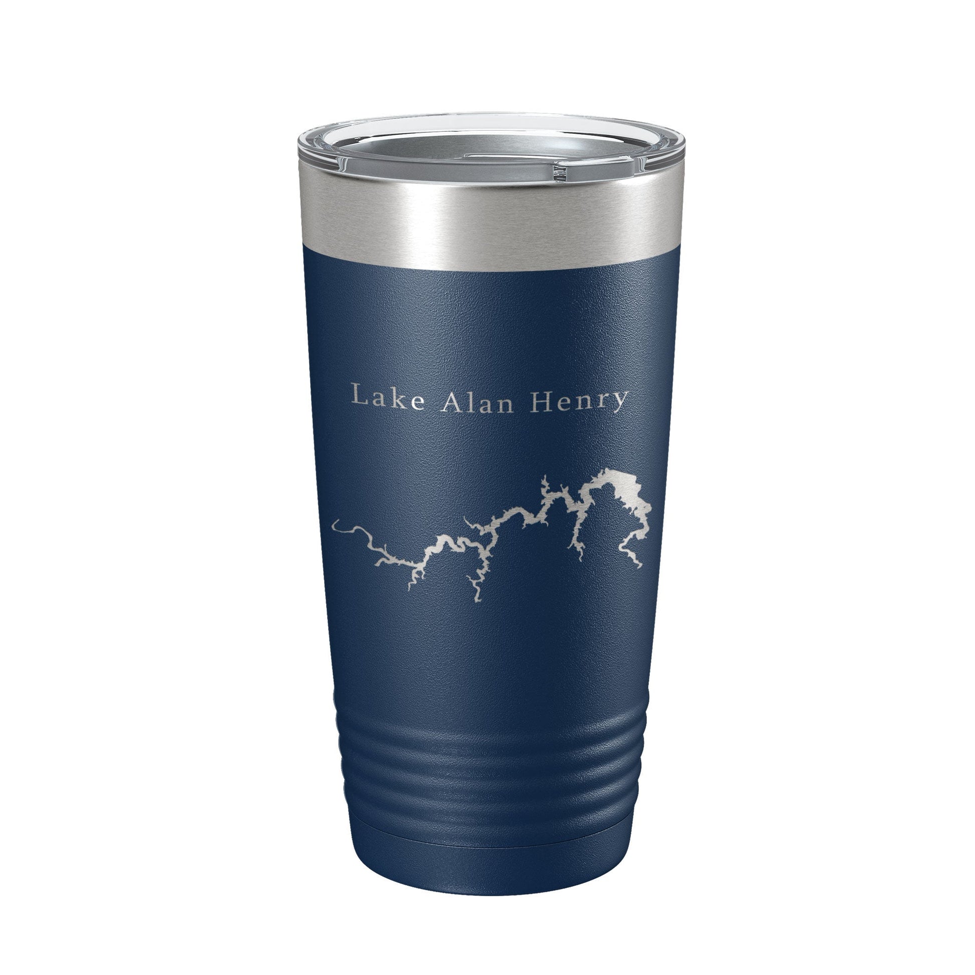 Lake Alan Henry Map Tumbler Travel Mug Insulated Laser Engraved Coffee Cup Texas 20 oz-2