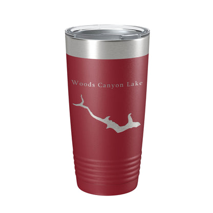 Woods Canyon Lake Map Tumbler Travel Mug Insulated Laser Engraved Coffee Cup Arizona 20 oz-18