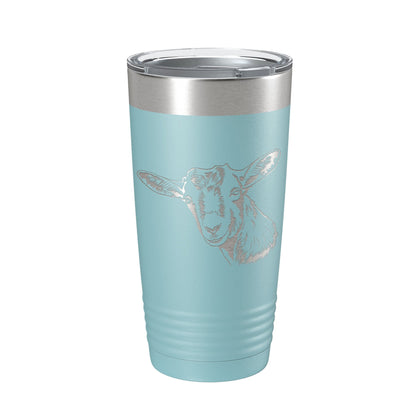 Goat Face Tumbler Goat Farmer Travel Mug Insulated Laser Engraved Coffee Cup Gift 4H 20 oz-13