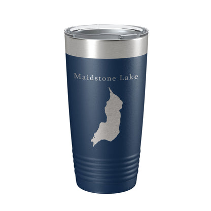 Maidstone Lake Map Tumbler Travel Mug Insulated Laser Engraved Coffee Cup Vermont 20 oz-2