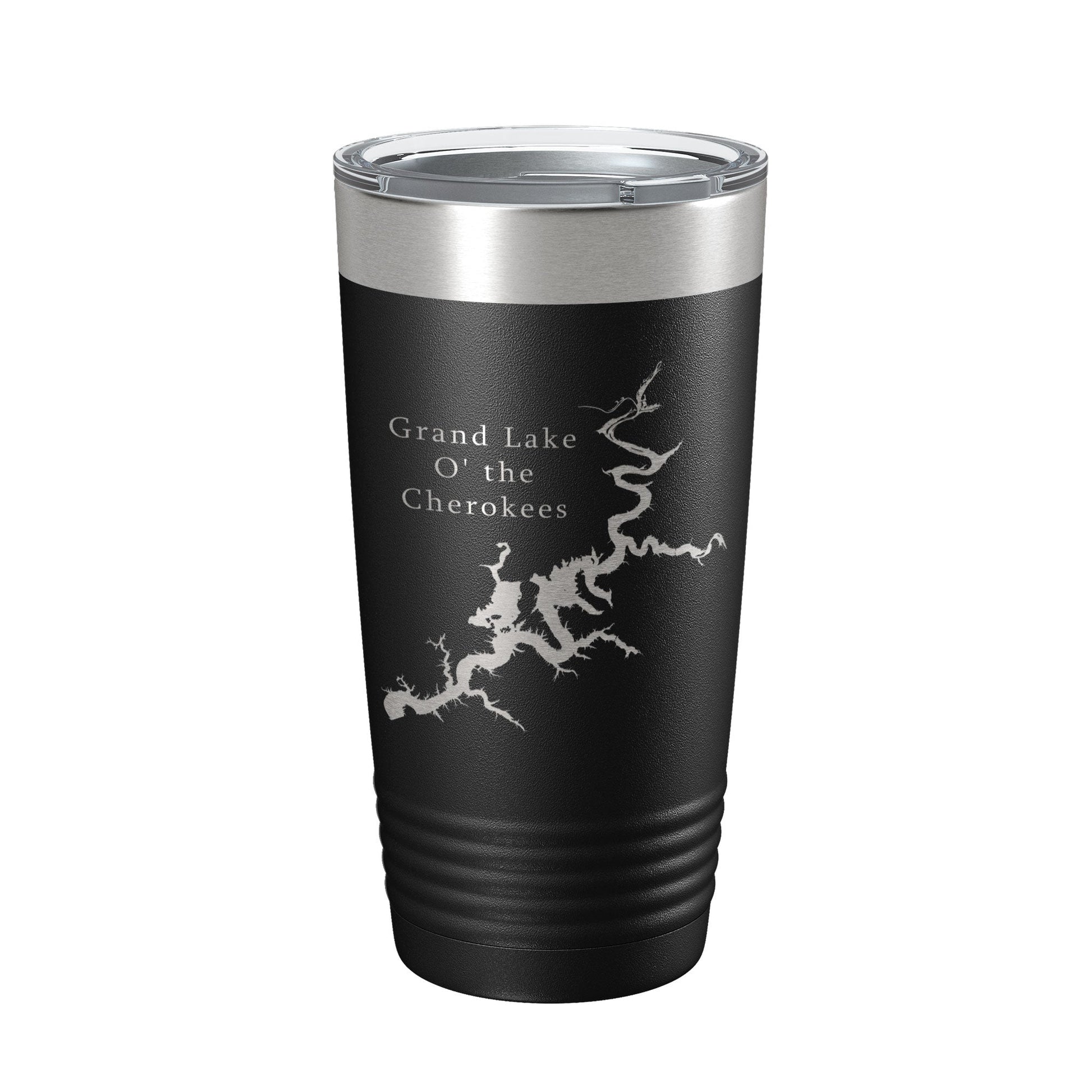 Grand Lake O' the Cherokees Map Tumbler Travel Mug Insulated Laser Engraved Coffee Cup Oklahoma 20 oz-5