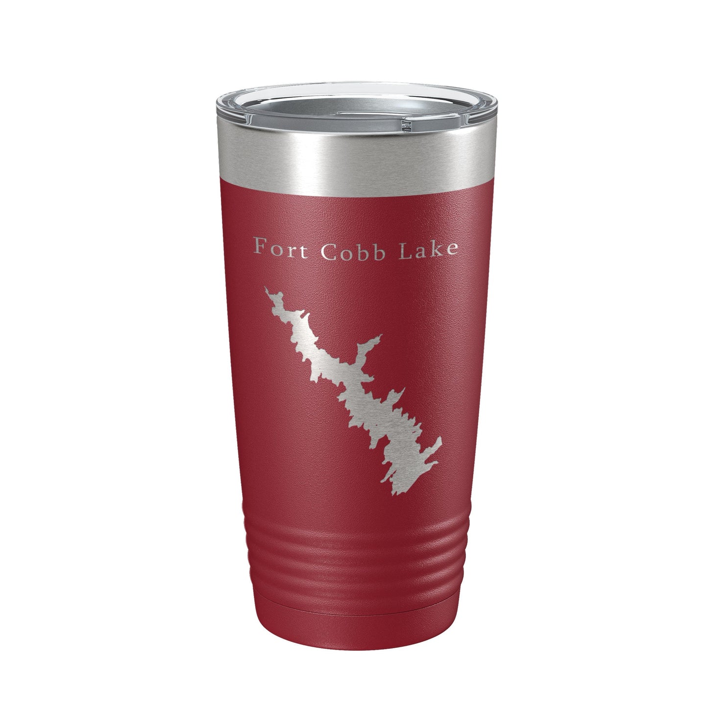 Fort Cobb Lake Map Tumbler Travel Mug Insulated Laser Engraved Coffee Cup Oklahoma 20 oz-18