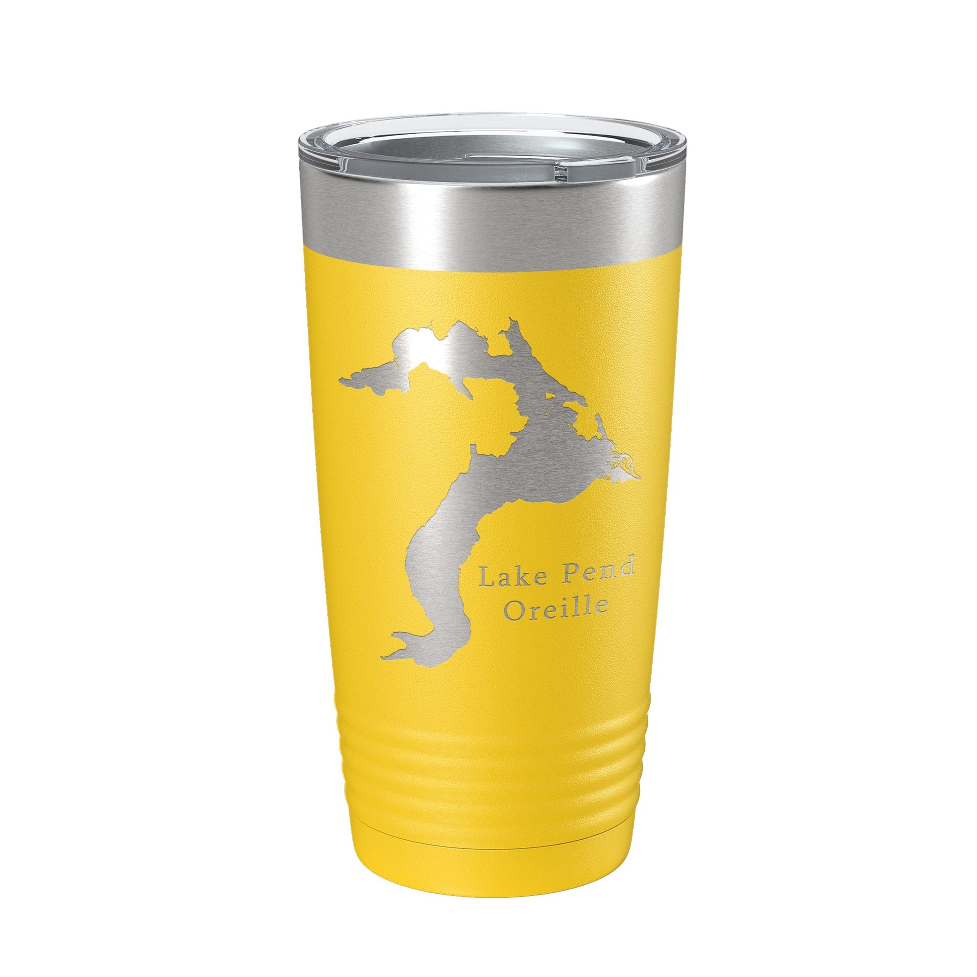 Lake Pend Oreille Map Tumbler Travel Mug Insulated Laser Engraved Coffee Cup Idaho 20 oz-4