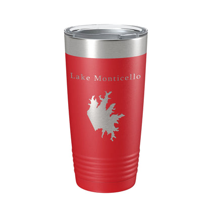 Lake Monticello Map Tumbler Travel Mug Insulated Laser Engraved Coffee Cup Arkansas 20 oz-10