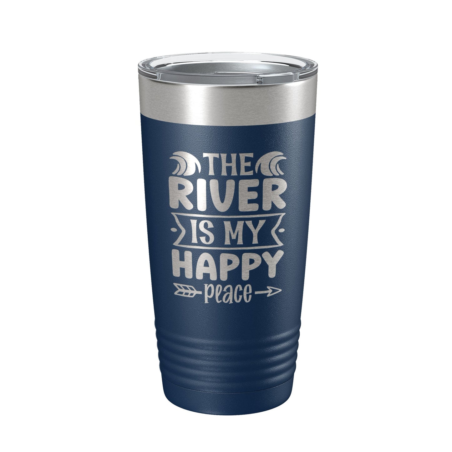 The River Is My Happy Place Tumbler Travel Mug Insulated Laser Engraved Coffee Cup for Float Trip Party Gift 20 oz-8