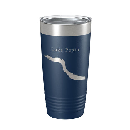 Lake Pepin Map Tumbler Travel Mug Insulated Laser Engraved Coffee Cup Minnesota Wisconsin 20 oz-8