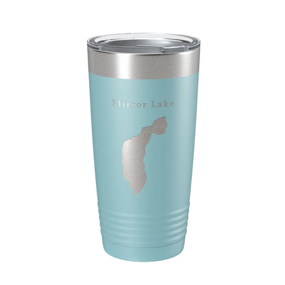 Mirror Lake Map Tumbler Travel Mug Insulated Laser Engraved Coffee Cup New York 20 oz-13