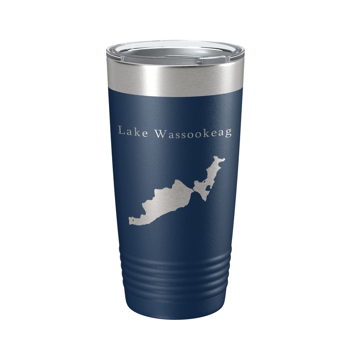 Lake Wassookeag Map Tumbler Travel Mug Insulated Laser Engraved Coffee Cup Maine 20 oz-8
