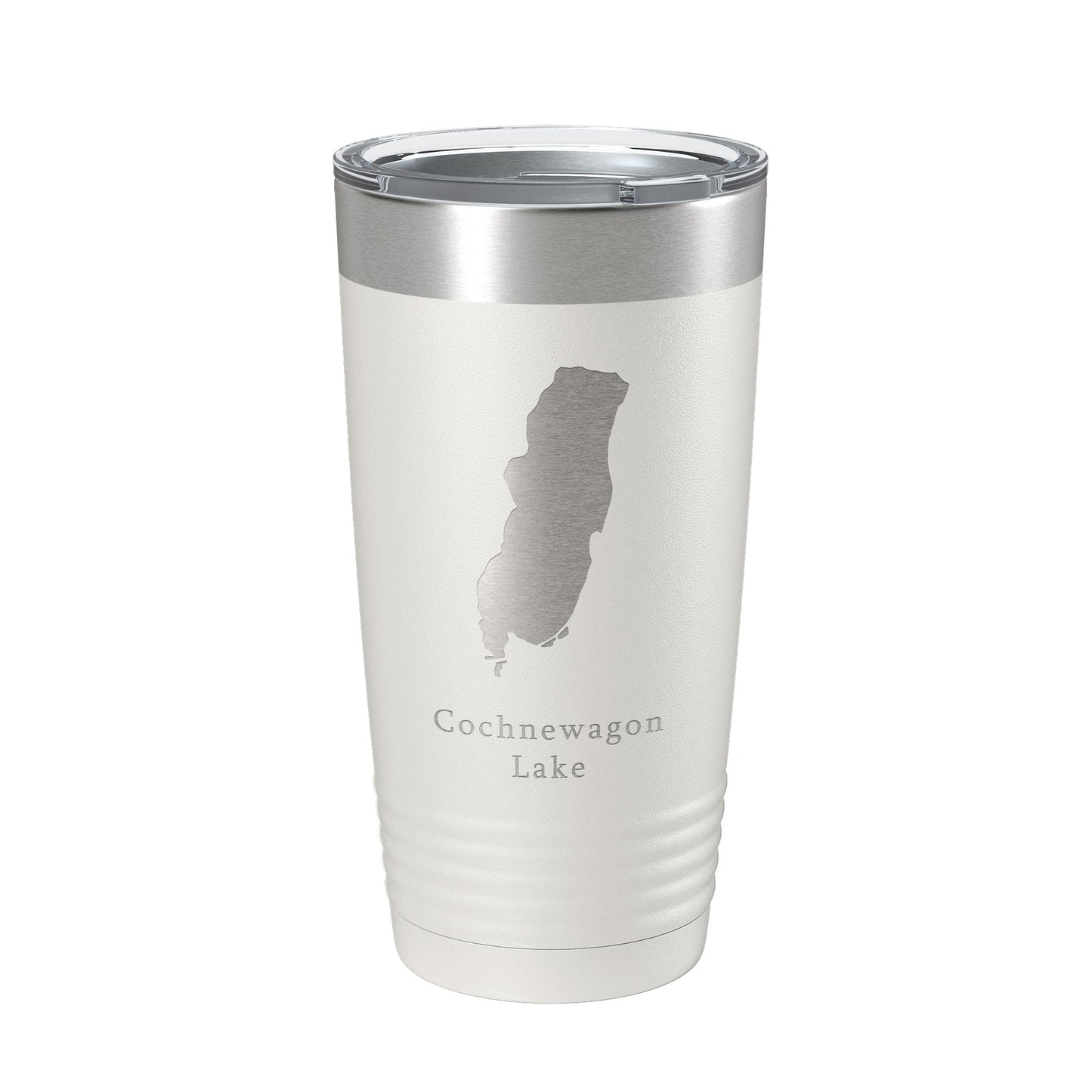 Cochnewagon Lake Pond Map Tumbler Travel Mug Insulated Laser Engraved Coffee Cup Maine 20 oz-1