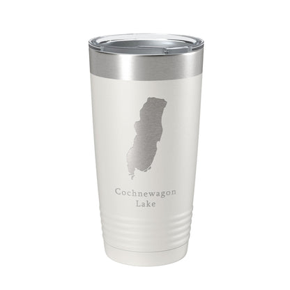 Cochnewagon Lake Pond Map Tumbler Travel Mug Insulated Laser Engraved Coffee Cup Maine 20 oz-7