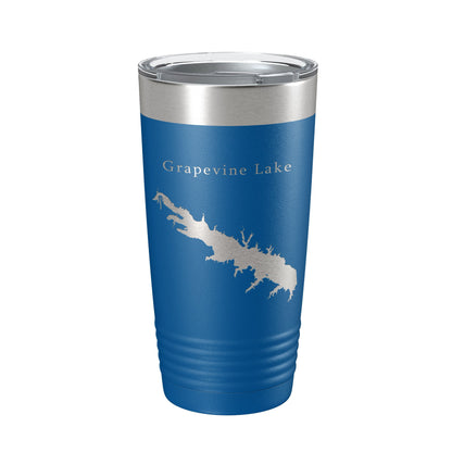 Grapevine Lake Map Tumbler Travel Mug Insulated Laser Engraved Coffee Cup Texas 20 oz-6