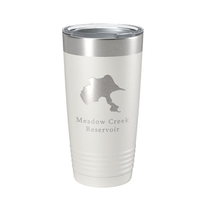 Meadow Creek Reservoir Tumbler Lake Map Travel Mug Insulated Laser Engraved Coffee Cup Colorado 20 oz-1