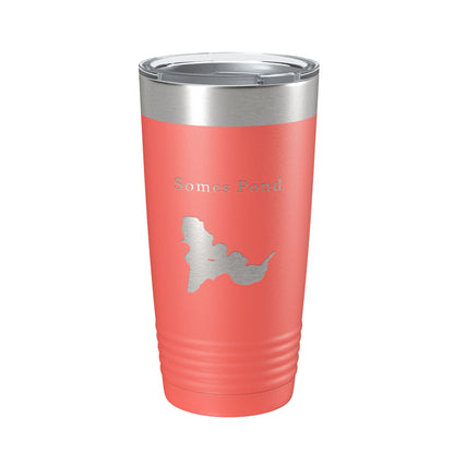 Somes Pond Tumbler Lake Map Travel Mug Insulated Laser Engraved Coffee Cup Acadia Maine 20 oz-20