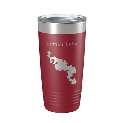 Lyman Lake Map Tumbler Travel Mug Insulated Laser Engraved Coffee Cup Arizona 20 oz-18