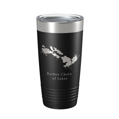 Barbee Chain of Lakes Map Tumbler Travel Mug Insulated Laser Engraved Coffee Cup Indiana 20 oz-5