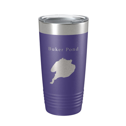 Buker Pond Tumbler Lake Map Travel Mug Insulated Laser Engraved Coffee Cup Maine 20 oz-15