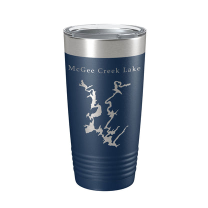 McGee Creek Lake Map Tumbler Travel Mug Insulated Laser Engraved Coffee Cup Oklahoma 20 oz-2