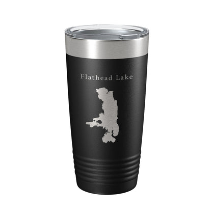 Flathead Lake Map Tumbler Travel Mug Insulated Laser Engraved Coffee Cup Missoula Montana 20 oz-5