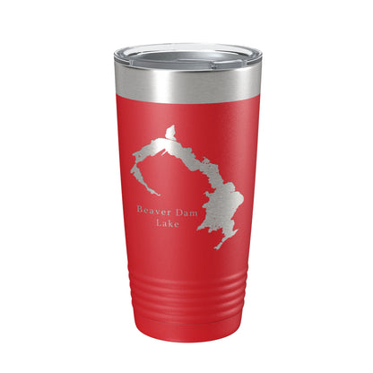 Beaver Dam Lake Map Tumbler Travel Mug Insulated Laser Engraved Coffee Cup Wisconsin 20 oz-10