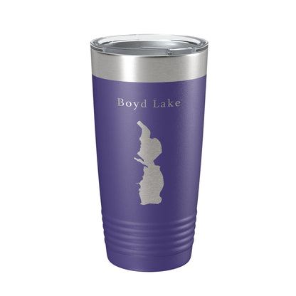 Boyd Lake Map Tumbler Travel Mug Insulated Laser Engraved Coffee Cup Colorado 20 oz-15