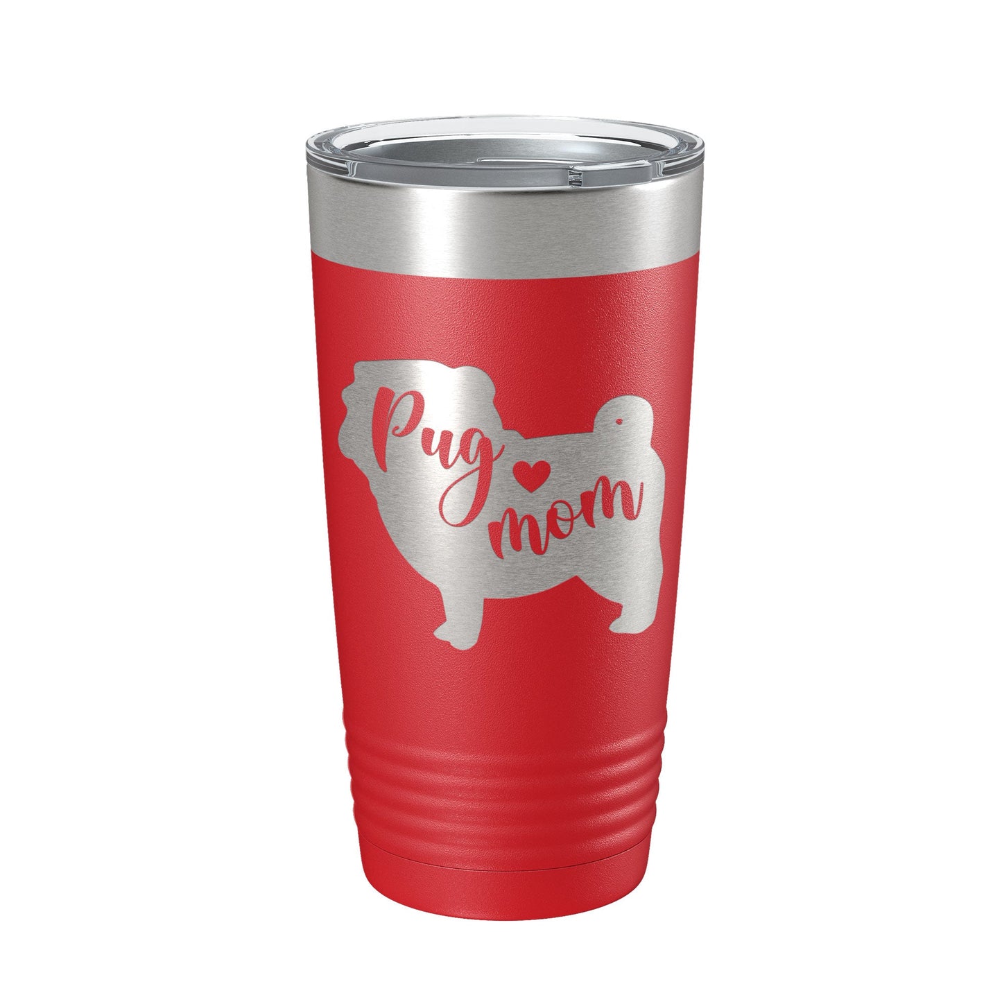 Pug Mom Tumbler Dog Travel Mug Gift Insulated Laser Engraved Coffee Cup 20 oz-10