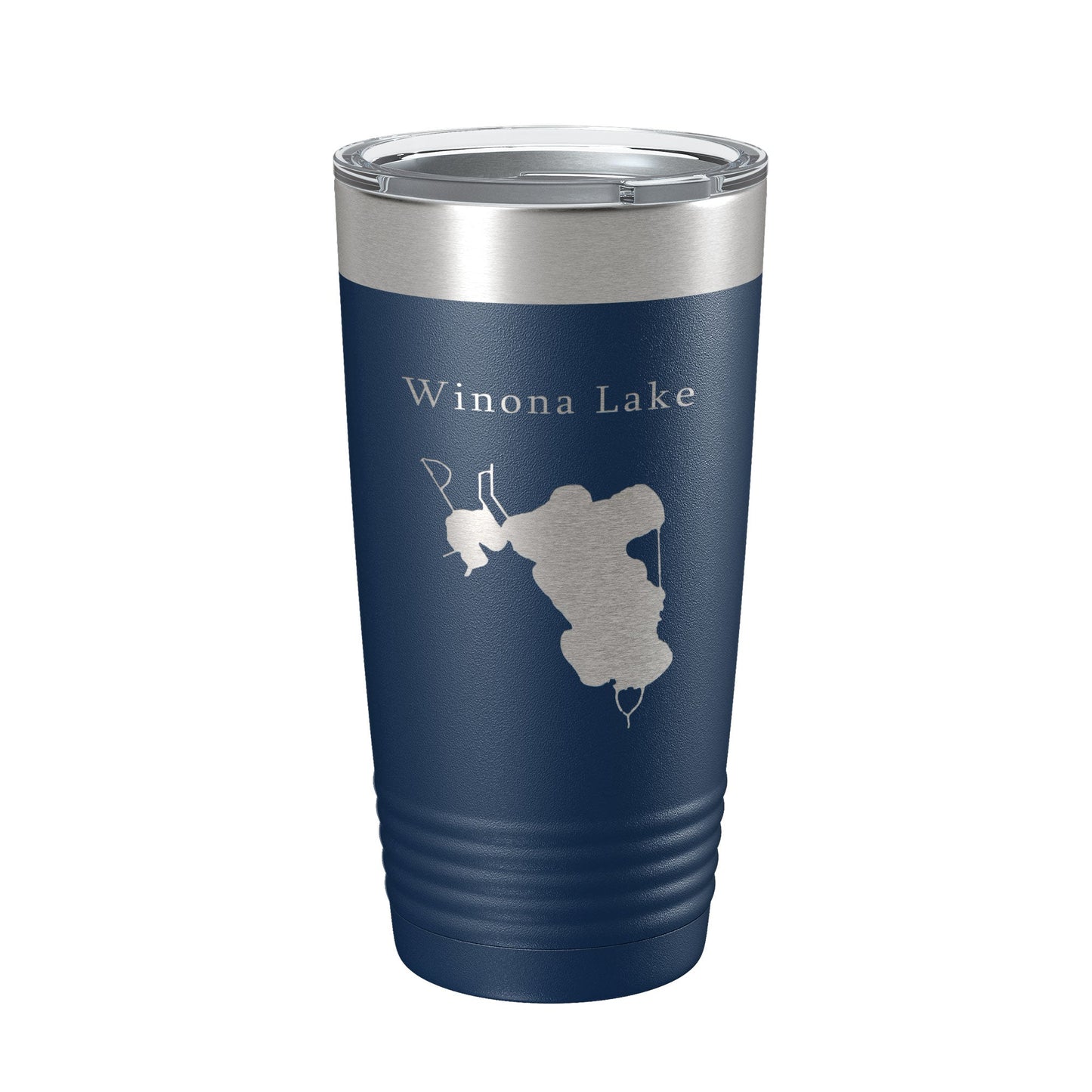 Winona Lake Map Tumbler Travel Mug Insulated Laser Engraved Coffee Cup Indiana 20 oz-8